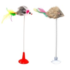 2'li Vantuzlu Fareli Tüylü Hareketli Çanlı ve Esneyen Eğlenceli Peluş Kedi Oyuncağı 2'li Vantuzlu Fareli Tüylü Hareketli Çanlı ve Esneyen Eğlenceli Peluş Kedi Oyuncağı