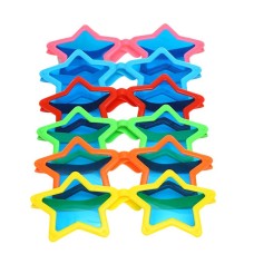 Büyük Yıldız Parti Gözlüğü Karışık 12 Adet