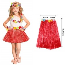 Hawaii Hula Eteği Kırmızı Renk 40 cm