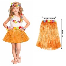Hawaii Hula Eteği Turuncu Renk 40 cm