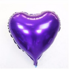 Kalp Balon Folyo Mor 45 cm 18 inç