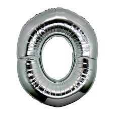 O Harf Folyo Balon Gümüş Renk  40 inç