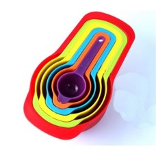 Pratik Ölçü Kaşığı Kabı 5'li Şeker Baharat Sıvı Ölçer Aparat