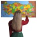Renkli Türkiye Haritası Manyetik Yapıştırıcı Gerektirmeyen Duvar Stickerı 118 CM * 56 CM Renkli Türkiye Haritası Manyetik Yapıştırıcı Gerektirmeyen Duvar Stickerı 118 CM * 56 CM