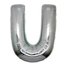 U Harf Folyo Balon Gümüş Renk  40 inç