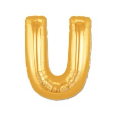 U Harf Folyo Balon Altın Renk  40 inç