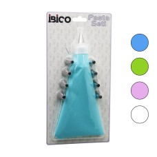 11PCS PASTA SETİ - RENKLİ   1-KREMA TORBASI - 9-METAL SIKMA UÇLARI - 1-UÇ TUTUCU ADAPTÖR
