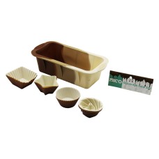 13PCS SİLİKON MUFFİN - BATON KEK KALIP SET BATON=11.5X25CM 3ER RÜZGAR GÜLÜ - YUVARLAK - YILDIZ - D.GEN