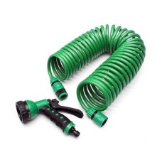 15 Metre Spiral Hortum + 4 Fonksiyonlu Özel Sulama Tabancası