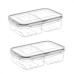 2 Bölmeli 1+1 Litre Kilitli Kapaklı Erzak Saklama Kabı LC-525