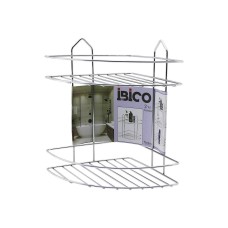 2 KATLI - ÜÇGEN   KROM   METAL  BANYO KÖŞELİK - DUŞKABİN RAF