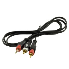 2 RCA ERKEK + 3.5 MM STEREO ERKEK 1.5 METRE 1.KALİTE KABLO 2 RCA ERKEK + 3.5 MM STEREO ERKEK 1.5 METRE 1.KALİTE KABLO