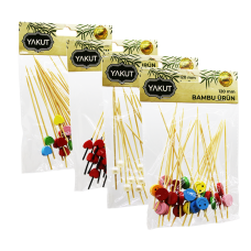 20 PARÇA BAMBU KOKTEYL KÜRDAN 120MM