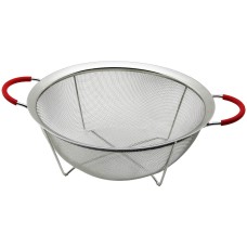 28CM TEL SEPET METAL SÜZGEÇ SİLİKON KILIFLI KULP METAL ÇERÇEVE - AYAK