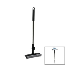 2İN1 BAŞLI=ÇEKPAS - FİLE KAPLI SÜNGER ÇOK AMAÇLI YÜZEY TEMİZLİK MOP - CAMSİL KİLİTLİ UZAYAN METAL SAP=56-94CM