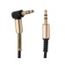 3.5 Mm Metal Başlıklı Erkek/Erkek L Uçlu Jack Girişli Aux Stereo Ses Aktarma Kablosu