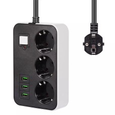 3 USB’li 3’lü 1.8 m Akım Korumalı Priz
