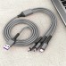 3IN1 GÜMÜŞ 1.2 METRE (MICRO USB - LIGHTNING - TYPE C) TELEFON ŞARJ KABLOSU