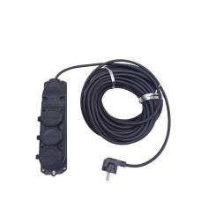 3LÜ 20 MT UZATMA KABLOSU ÇANTALI KAUÇUK PRİZ 3X1.5 CCA KABLO