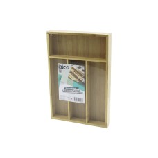 4 BÖLMELİ AHŞAP BAMBU KAŞIKLIK  24X33CM
