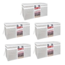 5 Adet Pencereli Yastık Hurcu 75x40x40 cm - Gri