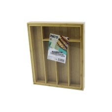 5 BÖLMELİ AHŞAP BAMBU KAŞIKLIK  30X34CM
