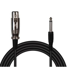 6.3MM MONO ERKEK CANON DİŞİ 4 METRE  MİKROFON ARA KABLOSU