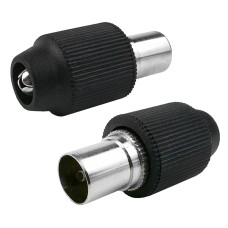 60 OHM ANTEN TV FİŞİ İTHAL DİŞİ SİYAH DÜZ TİP (100 AD)