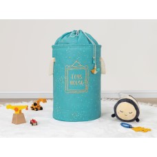 Bebek Odası Yuvarlak Torbalı Sepet - Yeşil