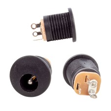 ADAPTÖR FİŞİ YUVARLAK SOMUNLU ŞASE 2.1MM  (IC-257)
