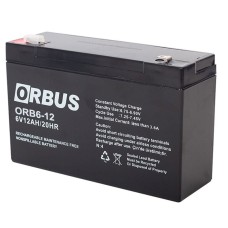 AKÜ 6 VOLT 12 AMPER ORBUS ORB6-12 ( 150 X 50 X 94 MM )