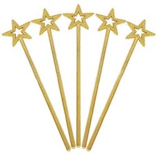 Altın Renk Yıldız Peri Asası Peri Değneği 34 cm 1 Adet