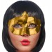 Altın Renk Kostüm Partisi Ekstra Parlak Balo Maskesi 15x10 cm