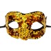 Altın Renk Payetli Pullu Parti Maskesi Balo Venedik Altın Renk Payetli Pullu Parti Maskesi Balo Venedik