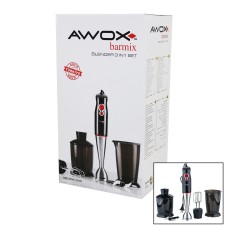 AWOX BARMİX  3İN1  BLENDER SETİ  ÇELİK 2Lİ MİKSER   ÇELİK RONDO BIÇAK   ÇELİK 4 KANATLI BIÇAK   1000W
