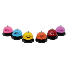 BASMALI  RESTORANT OTEL ZİLİ  RENKLİ METAL   ÇAP: 7.4CM