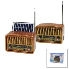 BT SOLAR PANELLİ - USB ŞARJLI BLUETOOTH - WİFİ  İBRELİ  FM RADYO MP3 USB - TF PLAYER 4V OUT - 5V IN RT-852