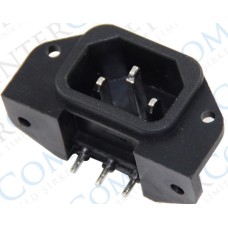 C14 POWER SOKET ERKEK KULAKLI 90C PCB (IC-212C)