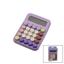 DAKTİLO TUŞ MODELİ  12 HANELİ HESAP MAKİNESİ MİX RENKLİ  PİLLİ  15.7 X 11.1 X 2.7CM   166GR