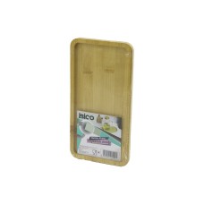 DİKDÖRTGEN AHŞAP BAMBU YAĞDANLIK ALTLIK MİNİ TEPSİ 12 X 23.4 X 0.8CM