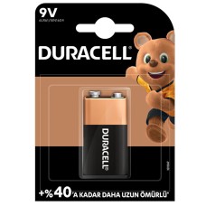 DURACELL 9 VOLT ALKALİN PİL TEKLİ