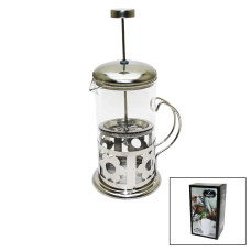 FRENCH PRESS 600ML CAM BİTKİ SÜZGEÇİ METAL KAFES - KAPAK