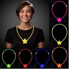 Glow Stick Yıldız Kolye - Glow Kolye - Glow Stick Partisi Yıldız Kolye 6 Adet