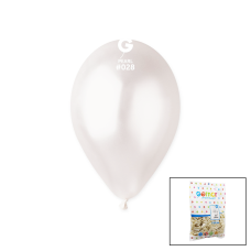 GM-110-28 METALİK - BEYAZ BALON 11'' - 28CM - 100 PARÇA