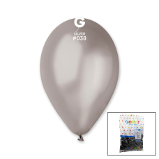 GM-110-38 METALİK - GÜMÜŞ BALON 11'' - 28CM - 100 PARÇA
