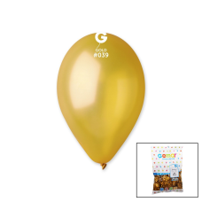 GM-110-39 METALİK - ALTIN BALON 11'' - 28CM - 100 PARÇA