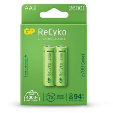 GP 2600 R6 AA KALEM ŞARJLI PİL 2Lİ BLS PAKET RECYKO YEŞİL