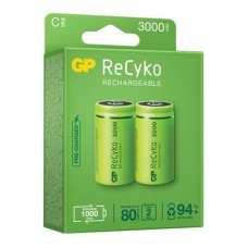 GP 3000 MA NI-MH 1.2V ORTA C BOY ŞARJLI PİL 2LI PAKET