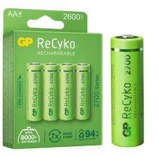 GP RECYKO AA 2600 MAH ŞARJLI 4LÜ PİL GP270AAHCE-2EB4 (GPRHC272E001)