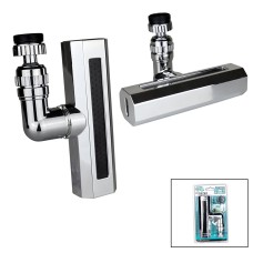 GÜMÜŞ  GENİŞ  360 DERECE DÖNEBİLENOYNAR BAŞLIK - 4 MOD  PERLATÖR ŞELALE MUSLUK UCU